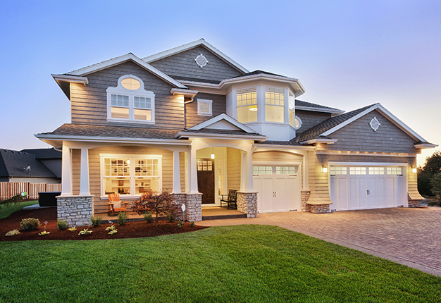 Modern home with new roof